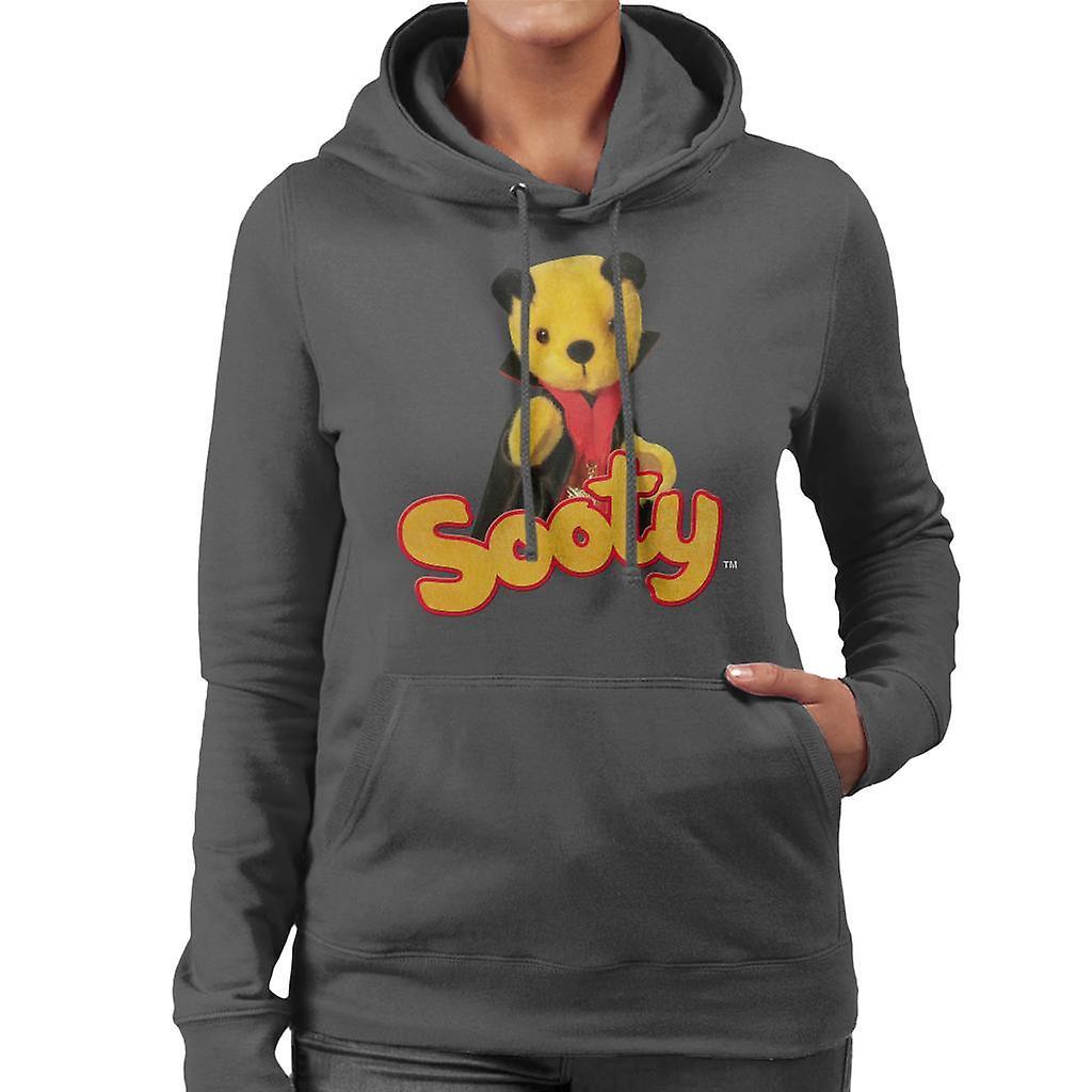 Sooty Halloween Vampire Women's Hooded Sweatshirt Charcoal Large