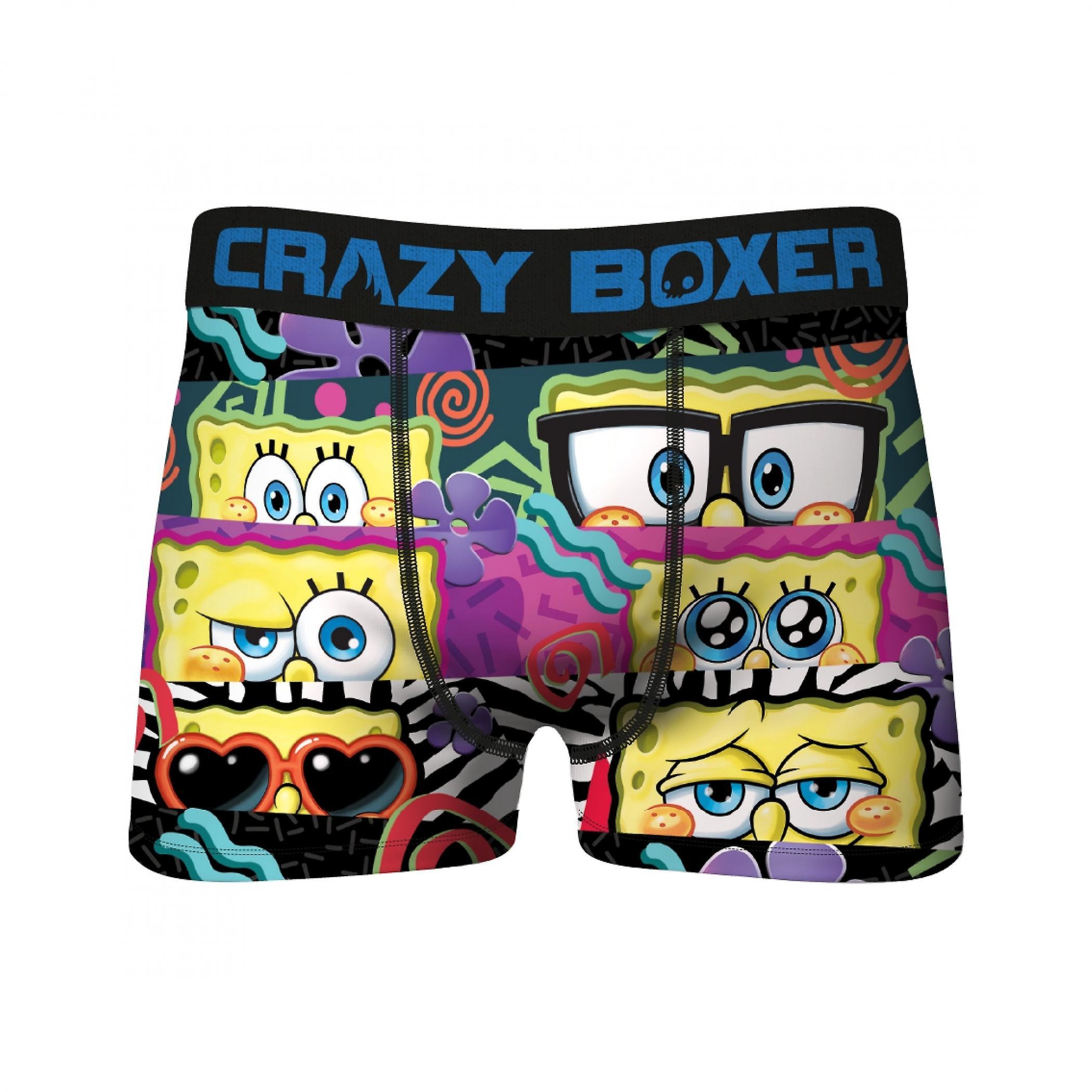 Tv Shows Spongebob Squarepants Heat Men's Underwear Boxer Briefs Multi-Color Large (36-38)