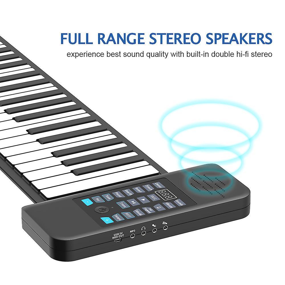 Aoui Roll-up piano 88-key thickened soft keyboard rechargeable with Bluetooth foldable portable roll-up