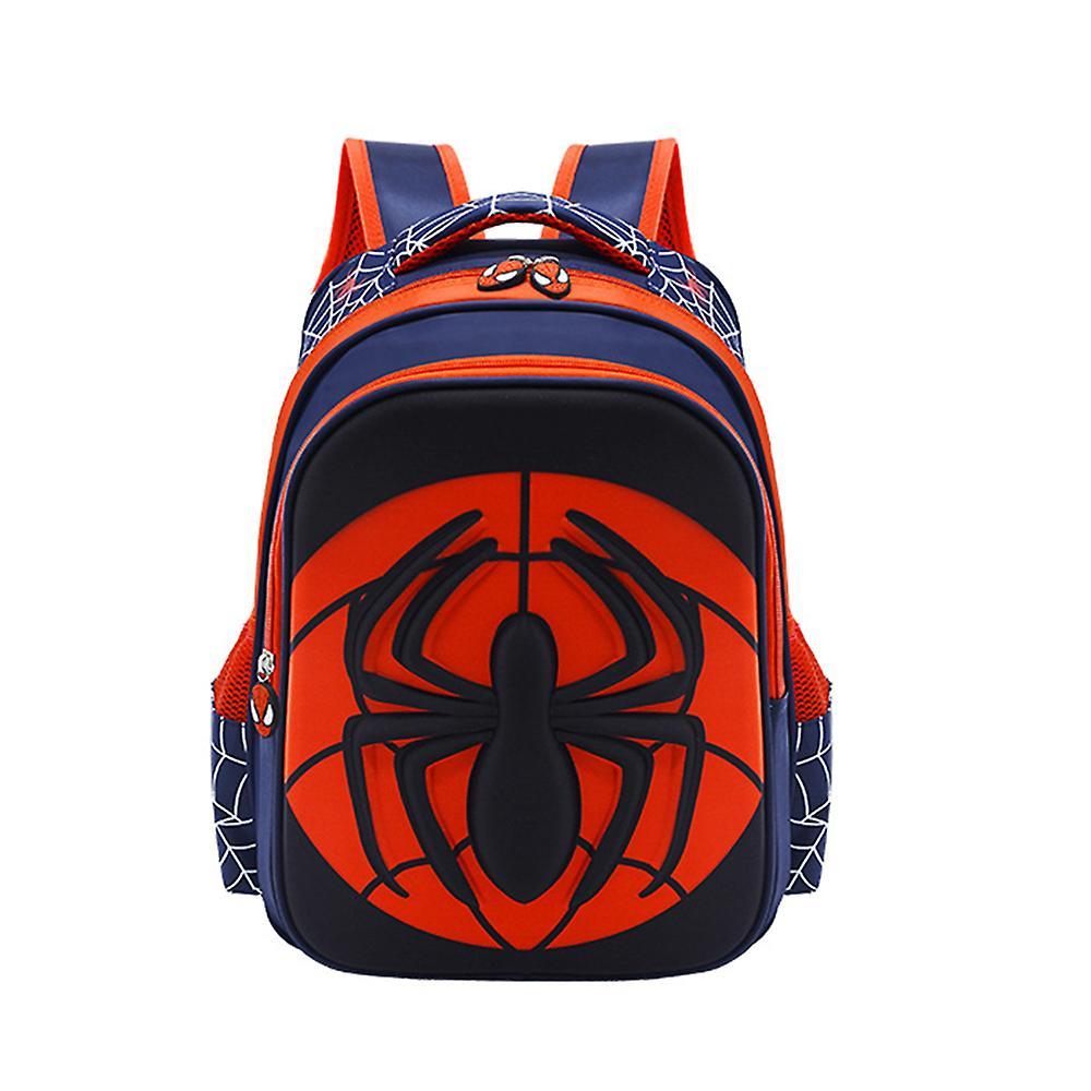 Bestdaily Toddler Spiderman School Backpack 3d Comic Elementary Student Schoolbag Waterproof Lightweight Bookbags For Boys Girls Royal Blue