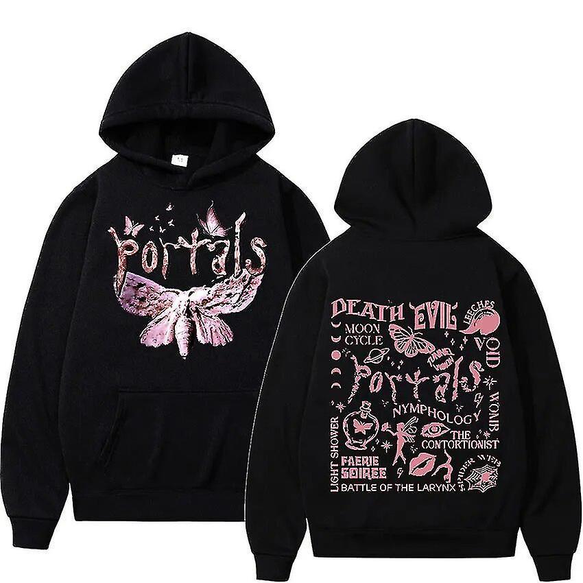 Sszfv Singer Melanie Martinez Fashion Hoodie Men Women Harajuku Aesthetics Sweatshirt Spring Autumn Casual Pullover Hooded Streetwear Black M