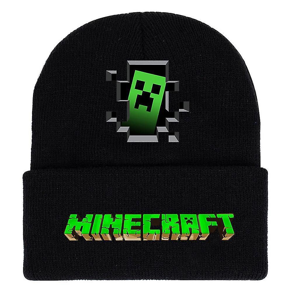 Shinestar Minecraft Print Knitted Beanie Hat Unisex Winter Warm Casual Skull Cap B