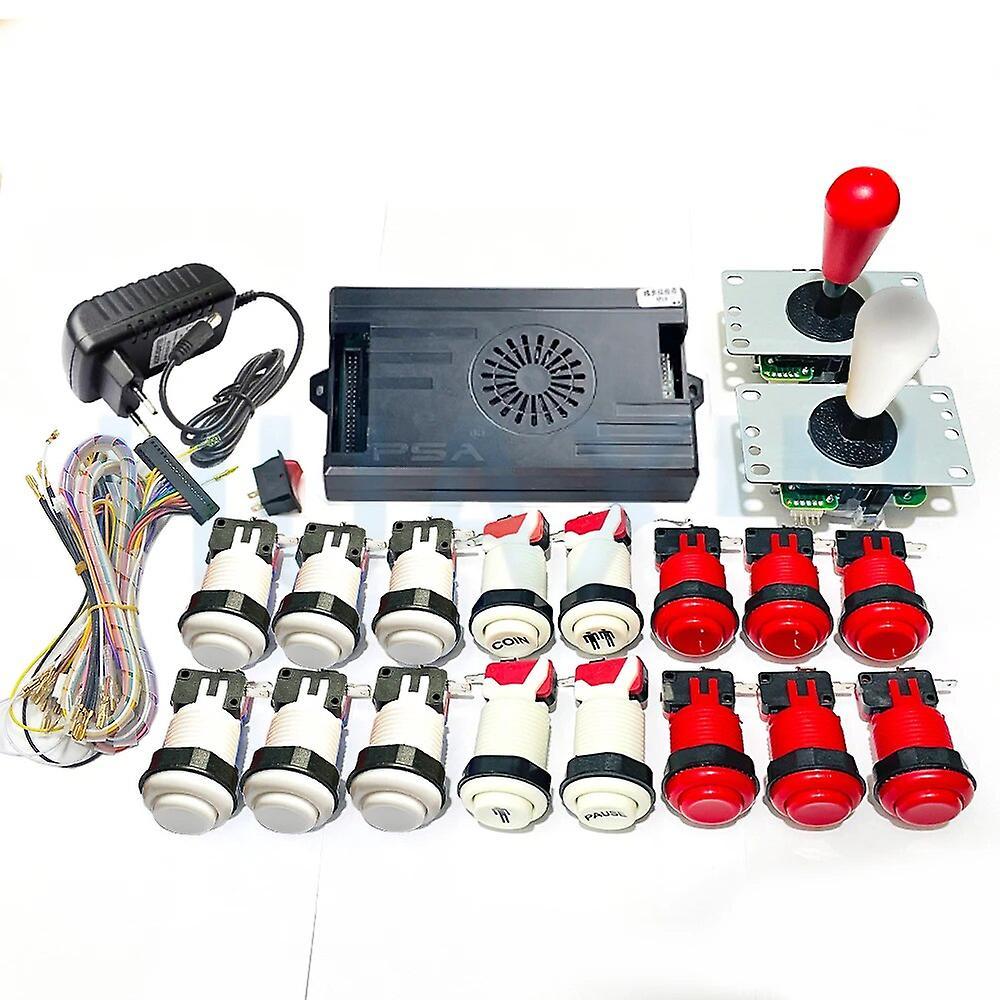 Atuto 9800 in 1 Pandora Saga Box DX Special Plus DIY Kit 8 Way Joystick American Style Push Button Arcade Game Console Cabinet Bartop Red White EU ...