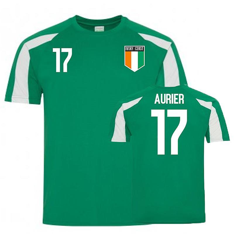 UKSoccerShop Ivory Coast Sports Training Jersey (Aurier 17) Green XLB (12-13 Years)