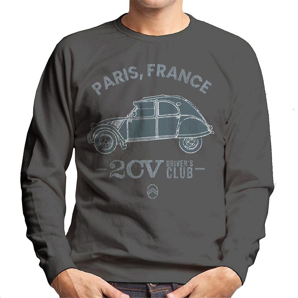 Citro�n Citroen 2CV Drivers Club Paris France Men's Sweatshirt Charcoal XX-Large