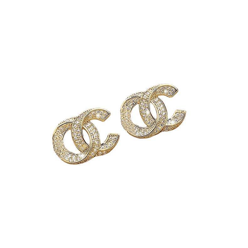 SJJYV High-end Temperament Trend Earrings Golden