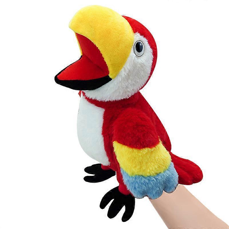 Bagadawang Animal Hand Puppet Plush Toy Hand Puppet Telling Story Dolls Toy Glove Puppets Early Learning Educational Toys Kids Gifts Parrot