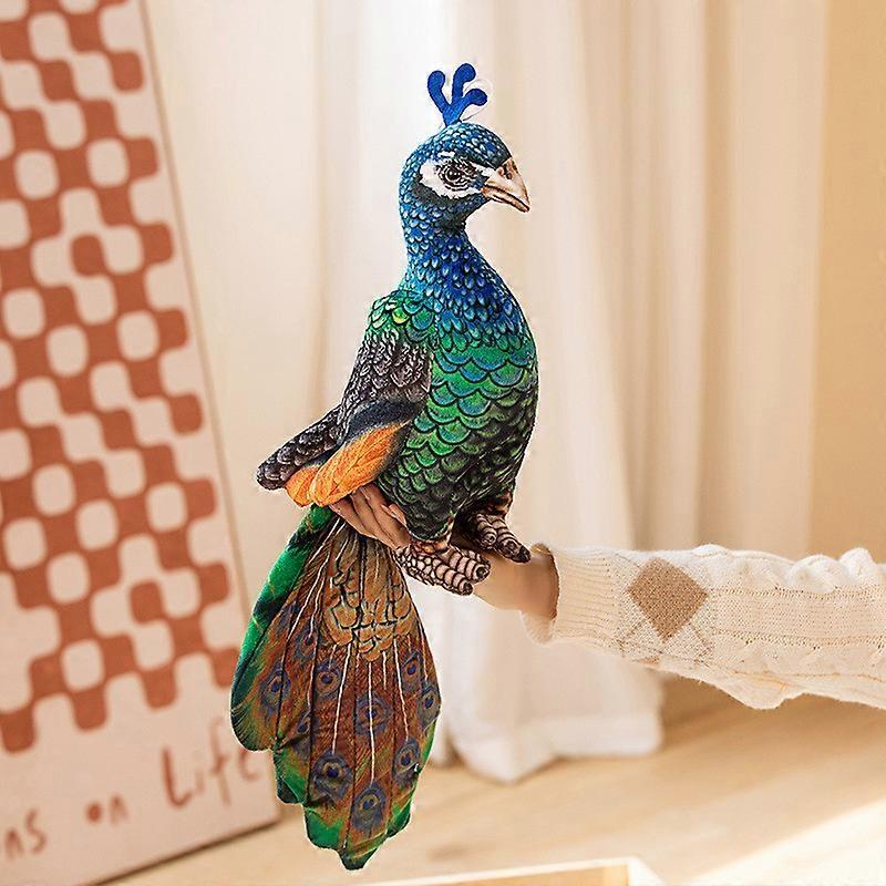 Flye Peacock Plush Toy Cute Peacock Stuffed Animal-Doll Peacock Plush  Birthday Gift Home Decoration 241477 A