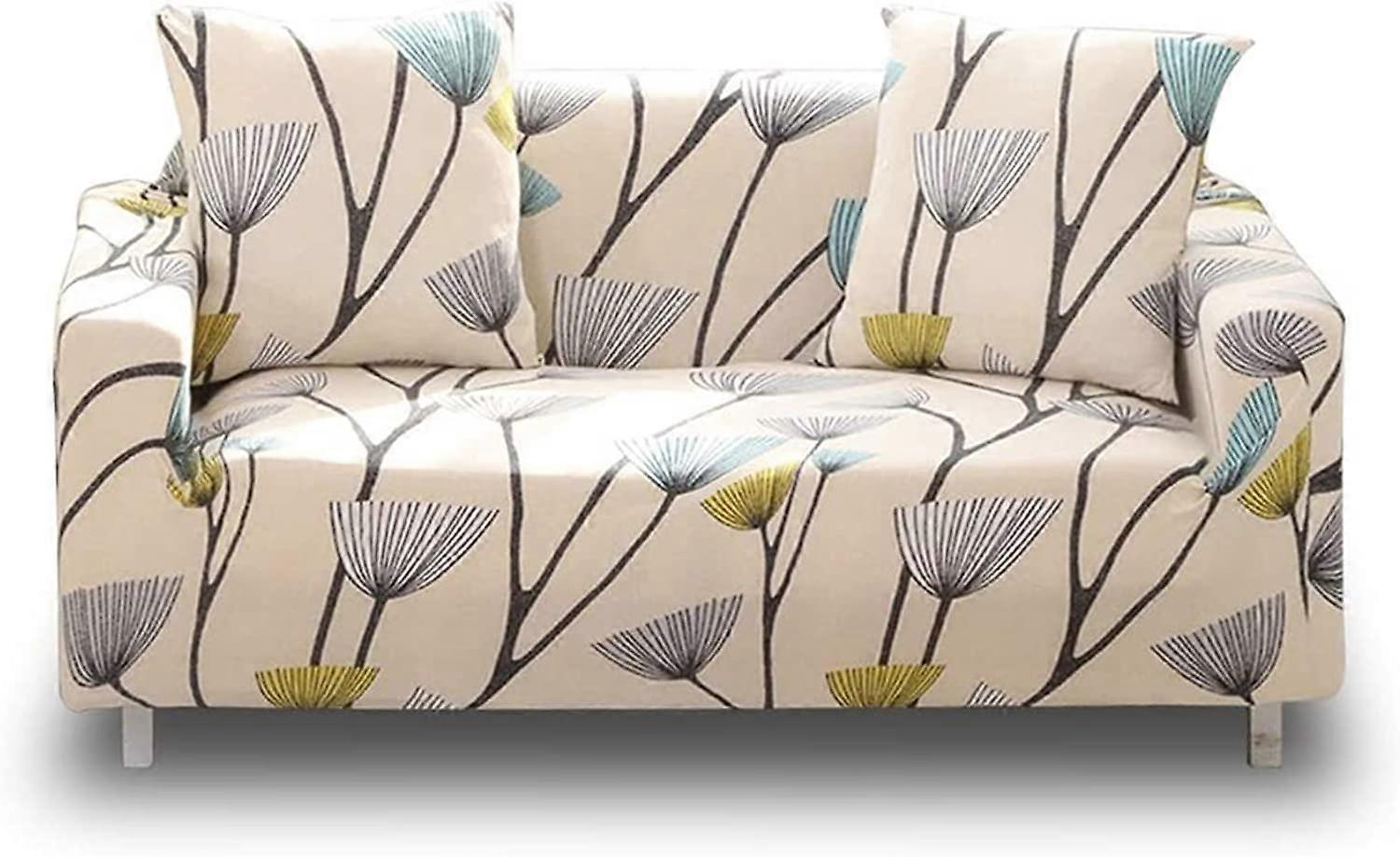 Tinor Printed Sofa Cover Stretch Couch Cover Sofa Slipcovers for 3 Cushion Couch (Dandelion, Sofa 3 Seater)