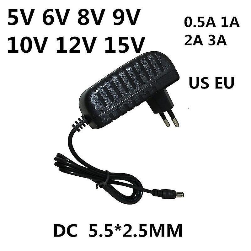 Sanne Ac 110-240v To Dc 5v 6v 8v 9v 10v 12v 15v 0.5a 1a 2a 3a Universal Power Adapter Power Supply Charger Eu Us For Led Light Strips 12VEU