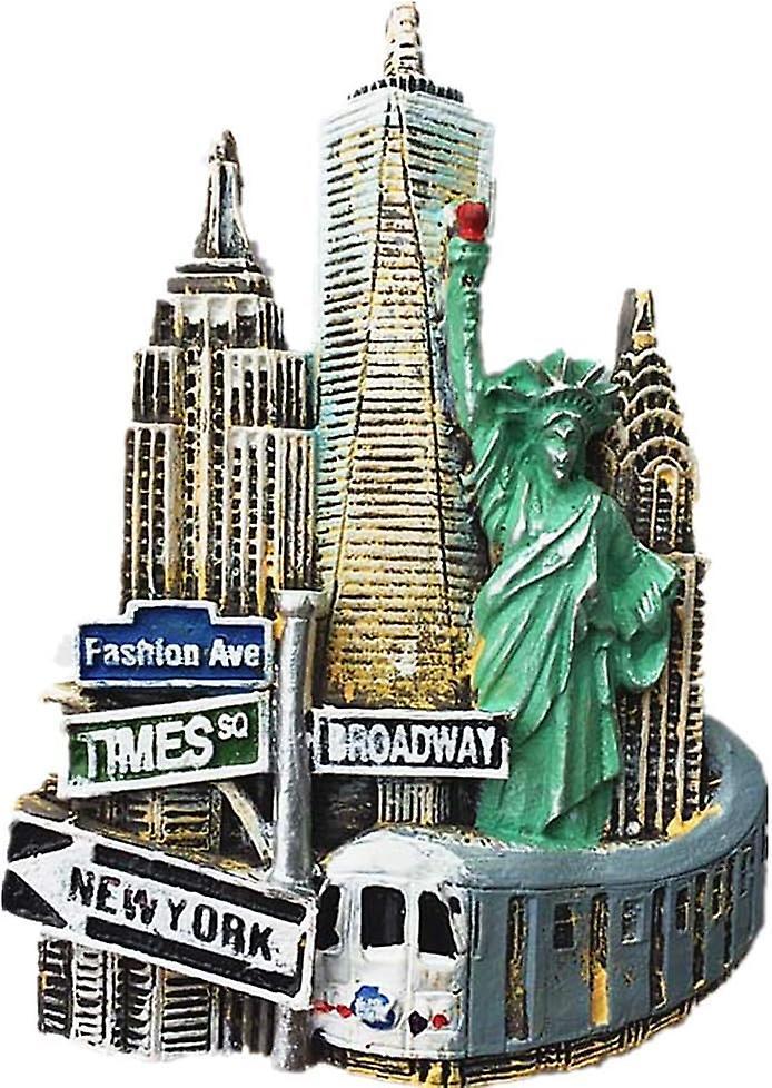 Sztxj 3D New York USA Fridge Magnet Home and Kitchen Souvenir Fridge Decor New York USA Travel Souvenir Gift