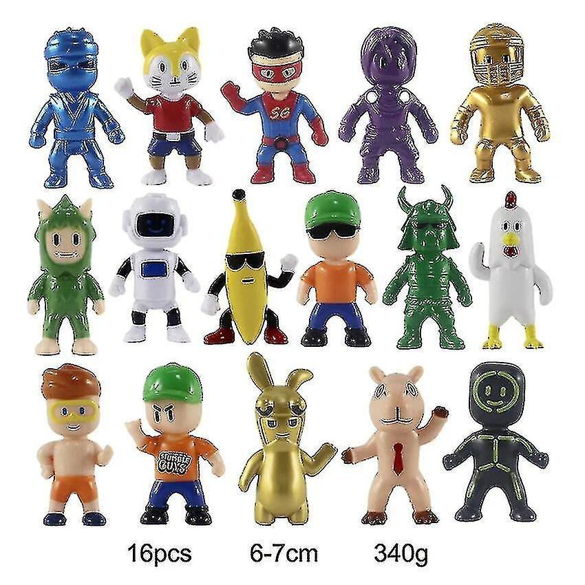 Zhenv Pvc Stumble Guy Characters Game Model Stumble Guys Anime Action & Toy Figures Set For Children B 16pcs