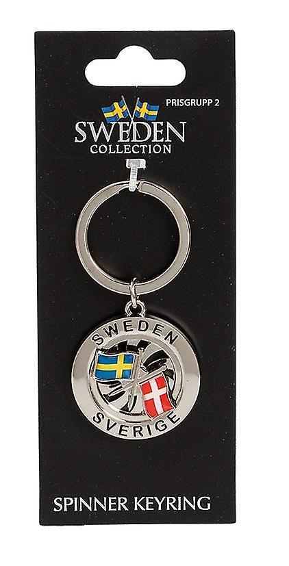 Joker Keychain Souvenir Spinner Flag Sweden Denmark