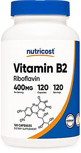 Nutricost vitamin b2 (riboflavin) 400mg 120 capsules