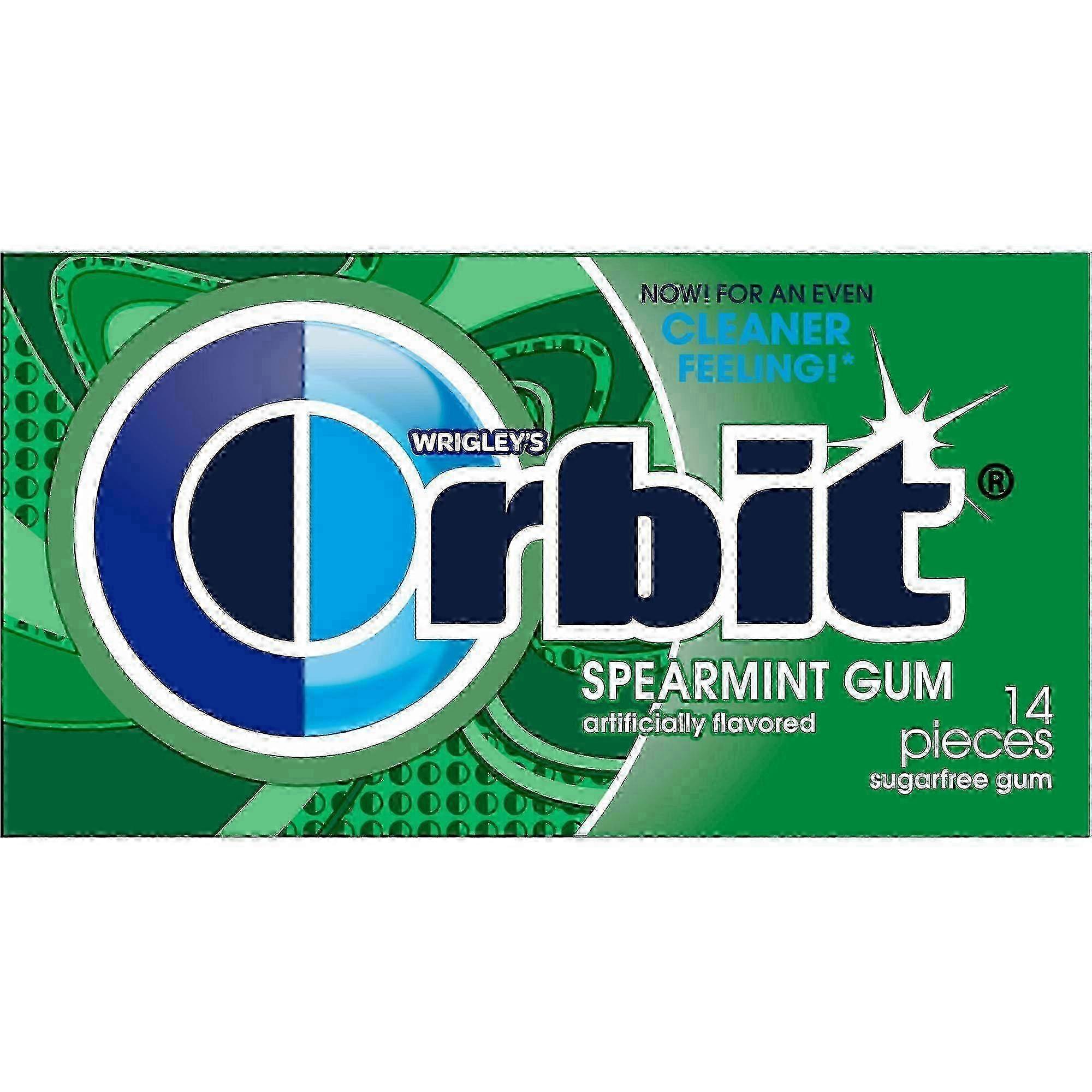 Orbit Chewing Gum Single Pack, Sugarfree Spearmint, 1 Ea