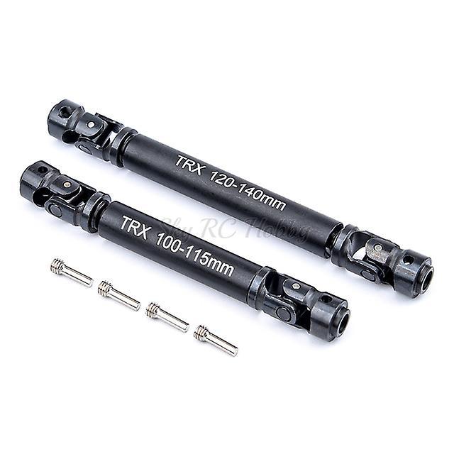 Heedy Heavy Duty Cvd Drive Shaft 100-115mm / 120-140mm Alloy Steel Universal Joint Steel For 1/10 Rc Car Trx Trx4 Trx-4 Trx-6 Trx6 1Pair