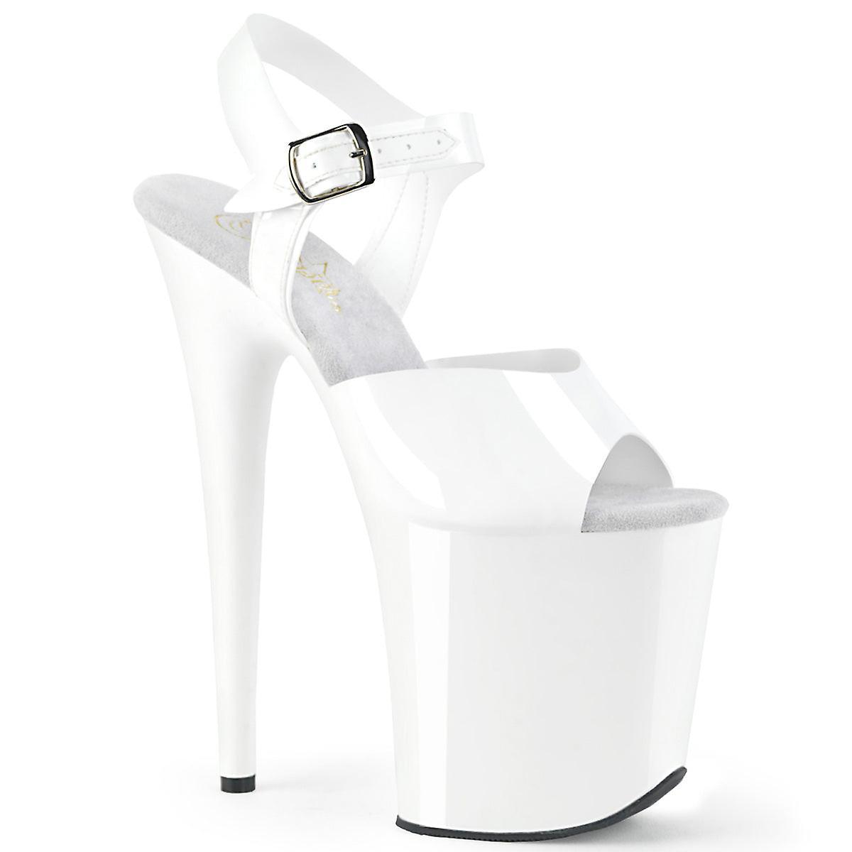 Pleaser womens sandals flamingo-808n wht (jelly-like) tpu/wht Uk 3/eu 36/us 6