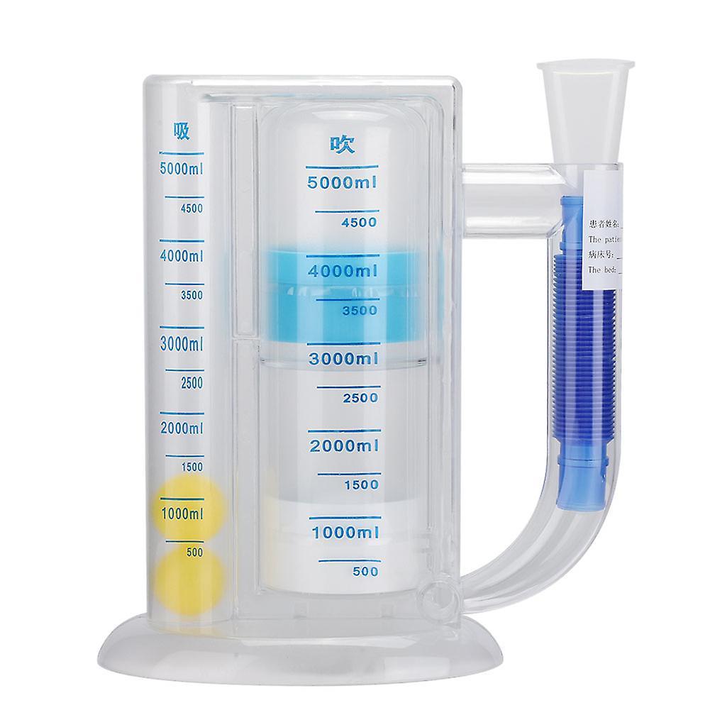 Deep Breathing Volumetric Lung Exerciser - 5000ml Suction and Blow Breath Measurement System