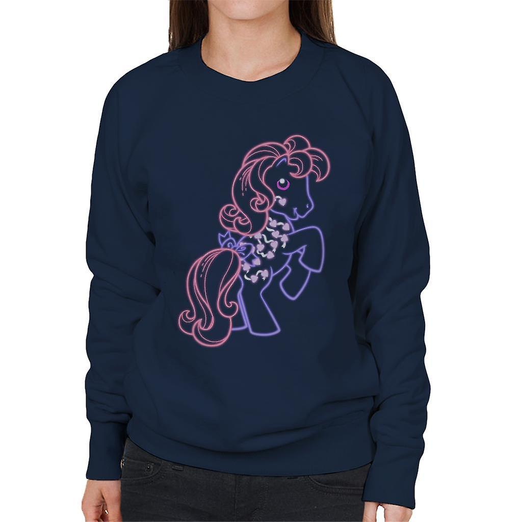 My Little Pony Hearts Cutie Mark Neon Women's Sweatshirt Navy Blue X-Large