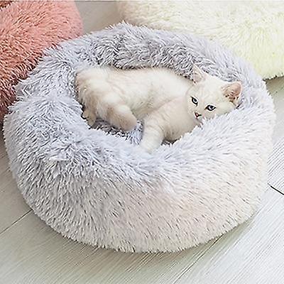 Slowmoose Soft Round Shape, Warm Sleeping Bed For Pets Light Grey 50cm