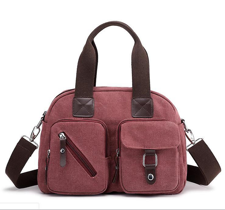 The Brands Market Canvas simple canvas messenger bag for women Pink