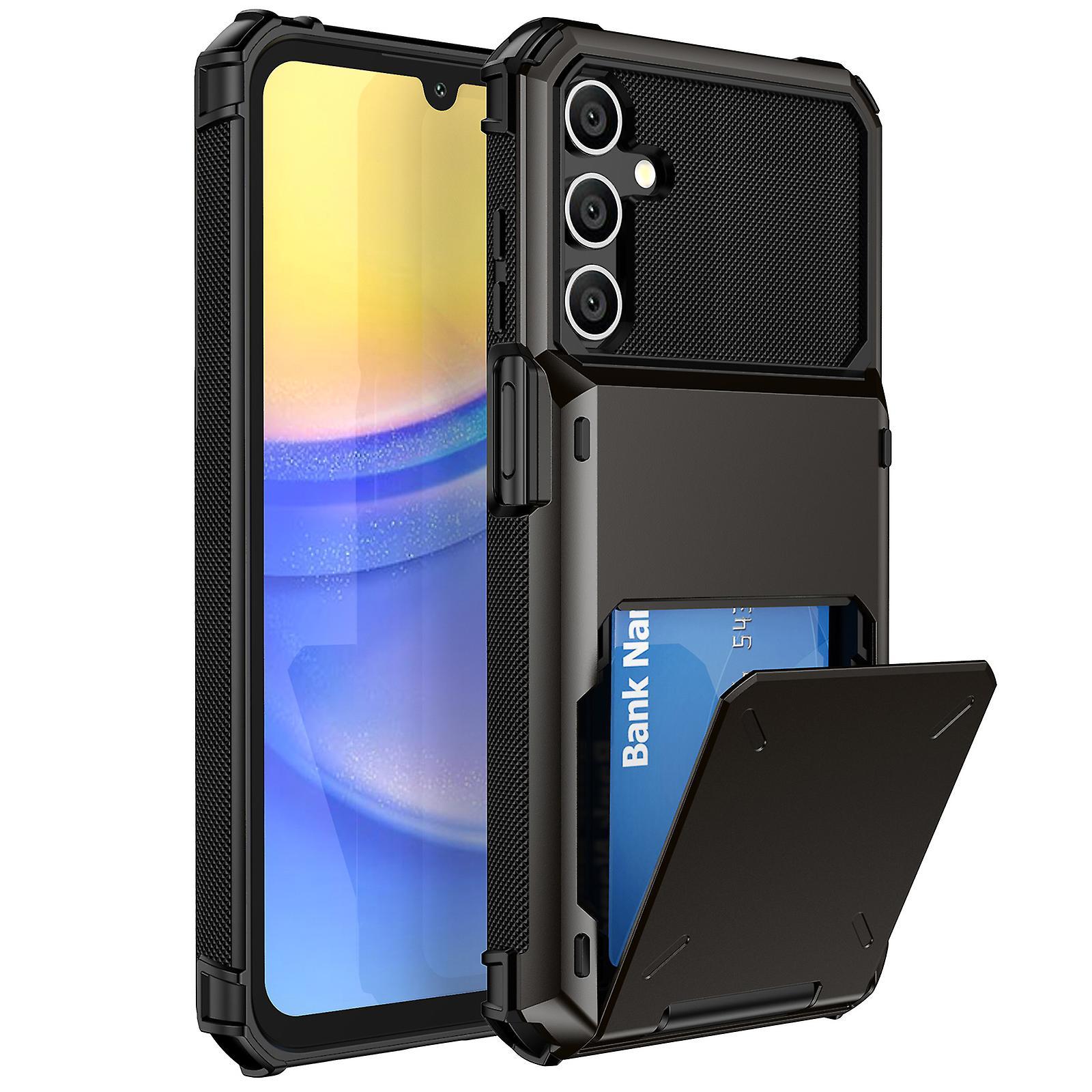 Elewelt for Samsung Galaxy A15 Case, Wallet 5 Credit Card Holder, ID Slot Flip Wallet Case, Back Pocket Dual Layer Protective Hard Shell TPU Rubber...