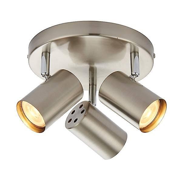 Saxby Lighting Arezzo 3 Light Spotlight Satin Chrome Effect, Chrome Plate, GU10