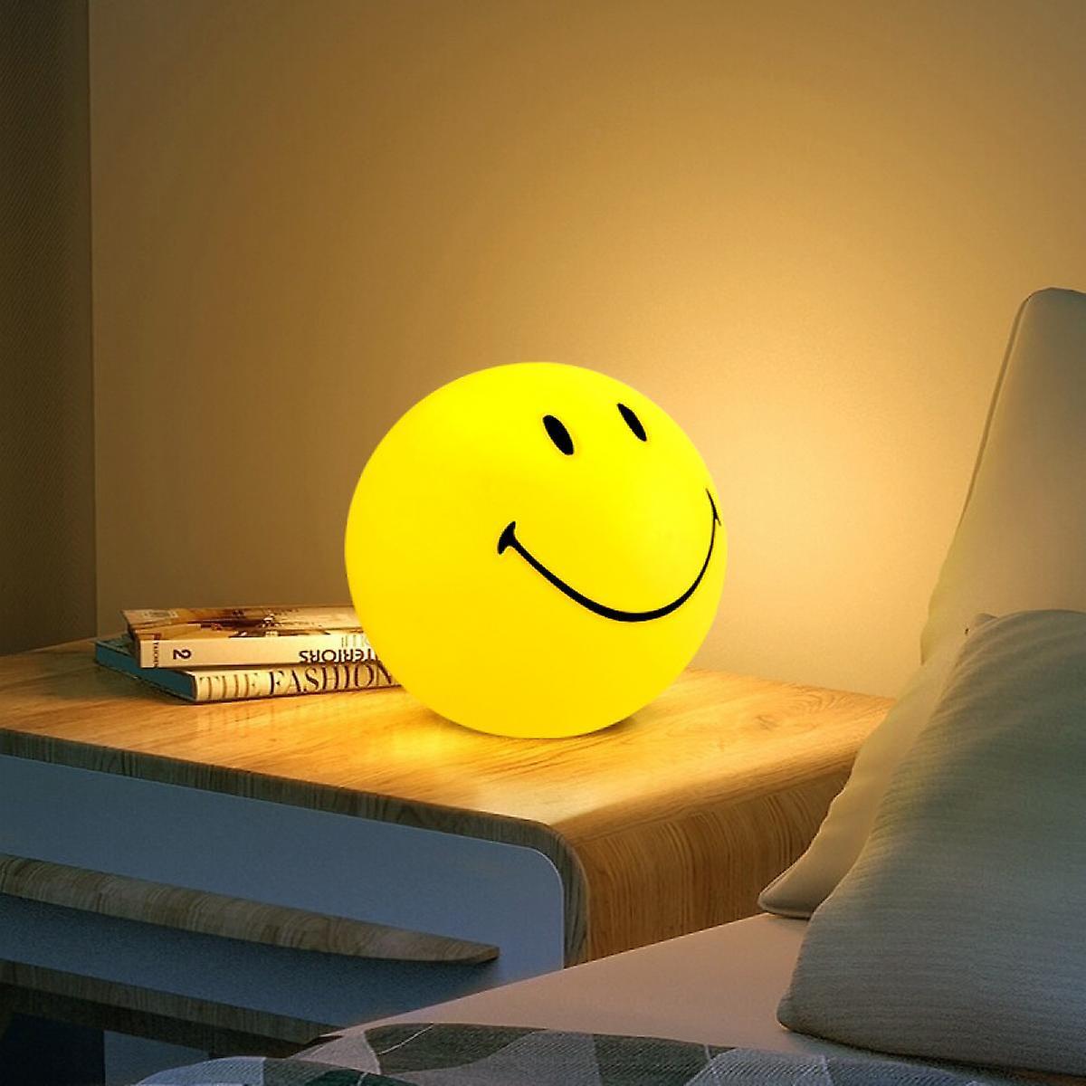 Ssrg LED Children Night Light Yellow Smiling Face Lamp Dimmable Kids Bedside Lamp Baby Mood Lamp, USB Rechargeable Table Lamp