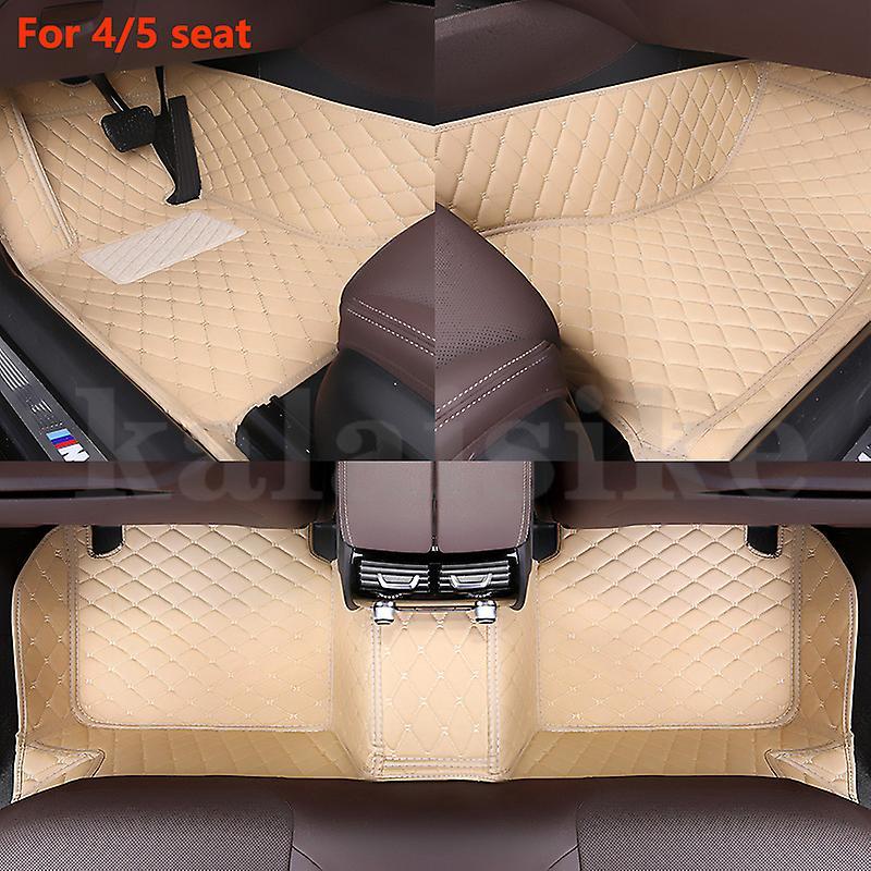 Jelivey Custom Car Floor Mat for BMW 5 series all model year E34 E39 E60 E61 F07 F10 F11 F18 G30 F90 G31 G38 auto accessories Carpets beige