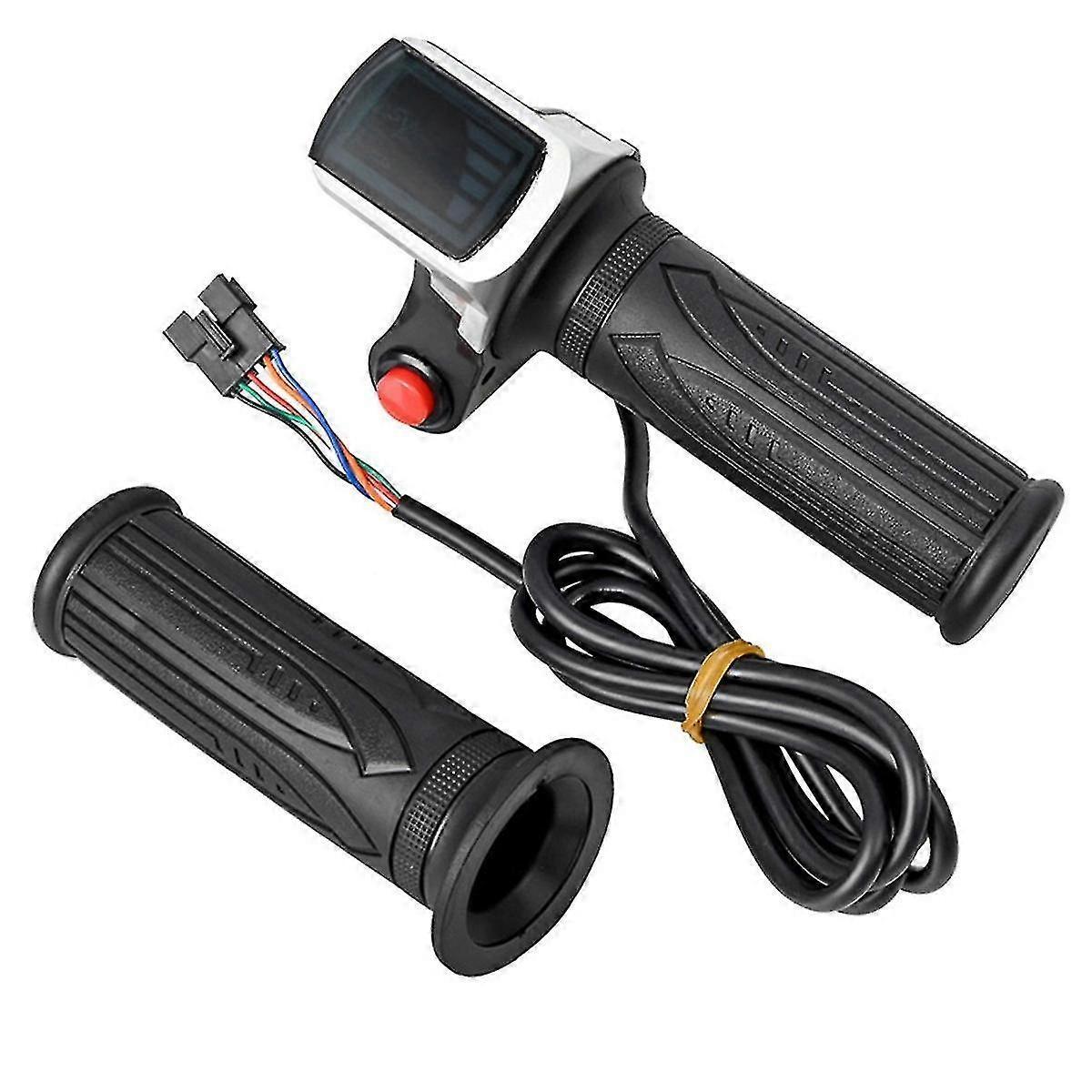 Aodai Universal Electric Bike Throttle With Lcd Display Handle Throttle compatible with 36v Twist Throttle