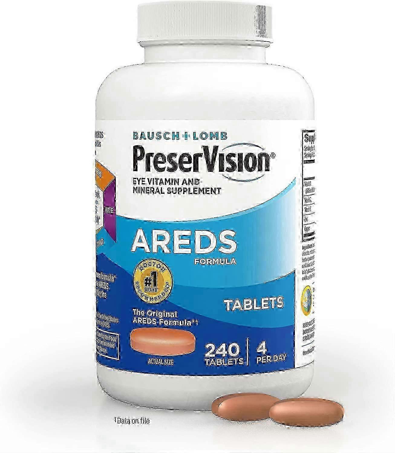 Bausch + lomb preservision areds eye vitamin & mineral, tablets, 240 ea