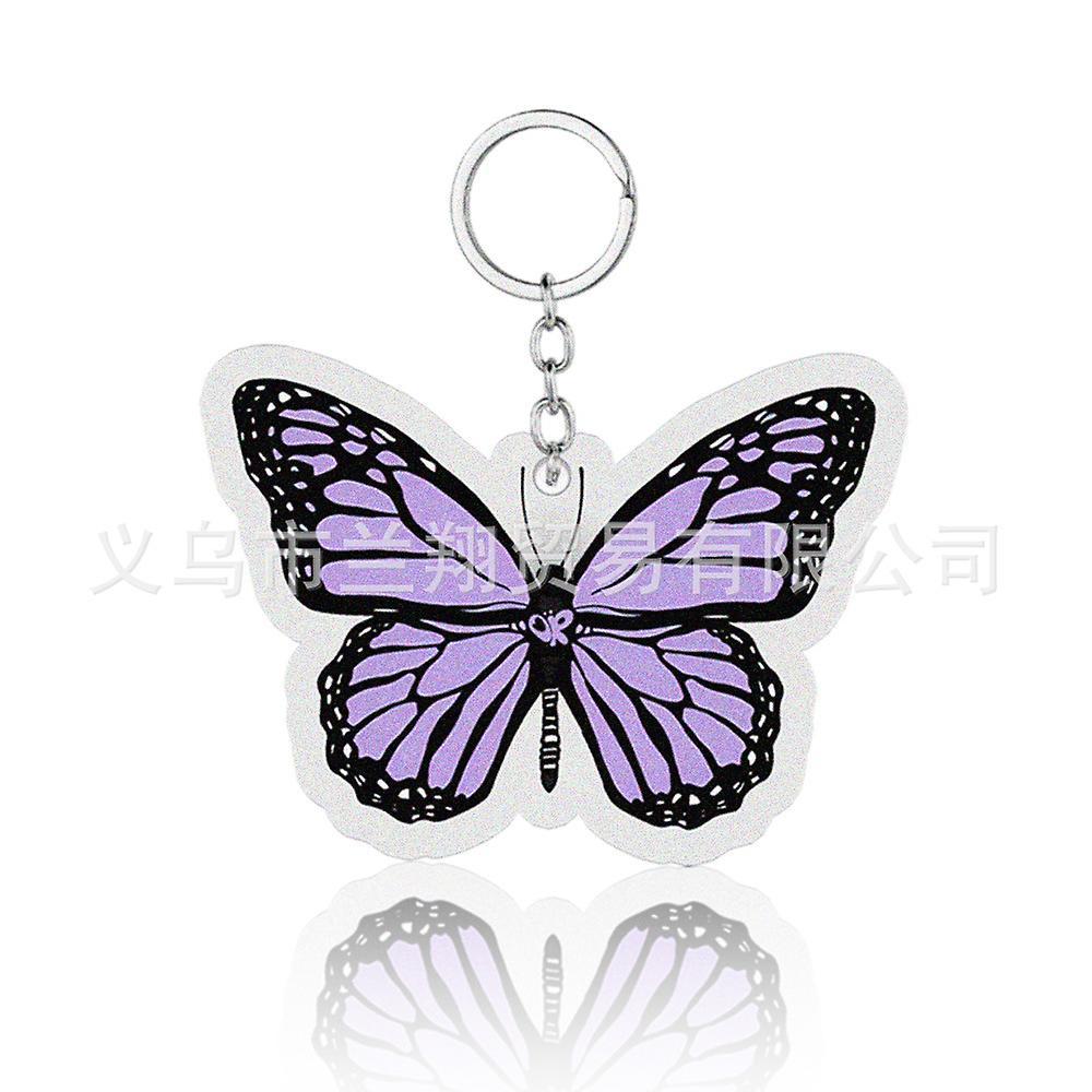 Olivia Rodrigo Guts/Sour Music Album Acrylic Purple Butterfly Keychain -JNNJV BUTTERFLY GUTS