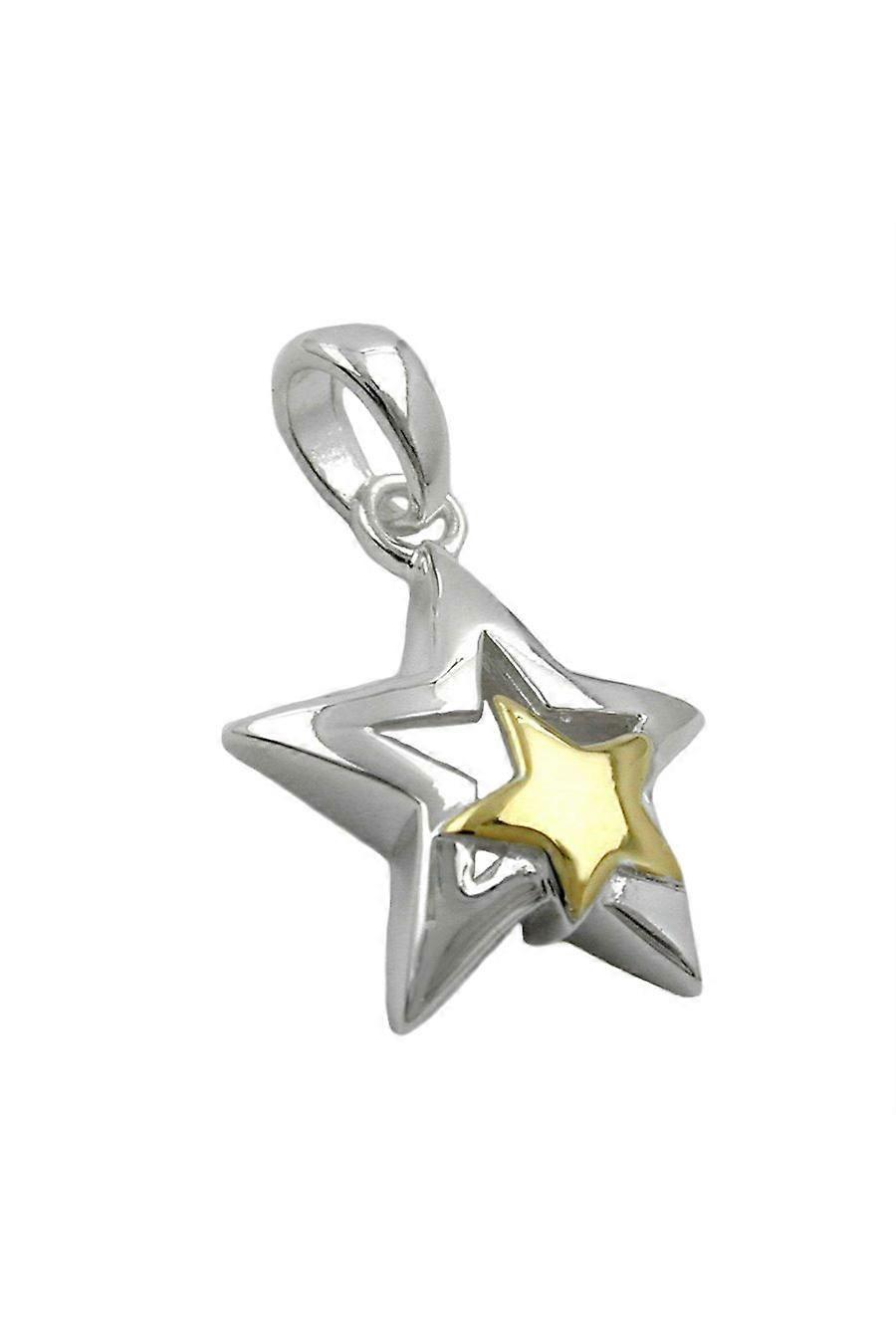 Gallay Pendant Star Two Tone Silver 925 - Gl91834