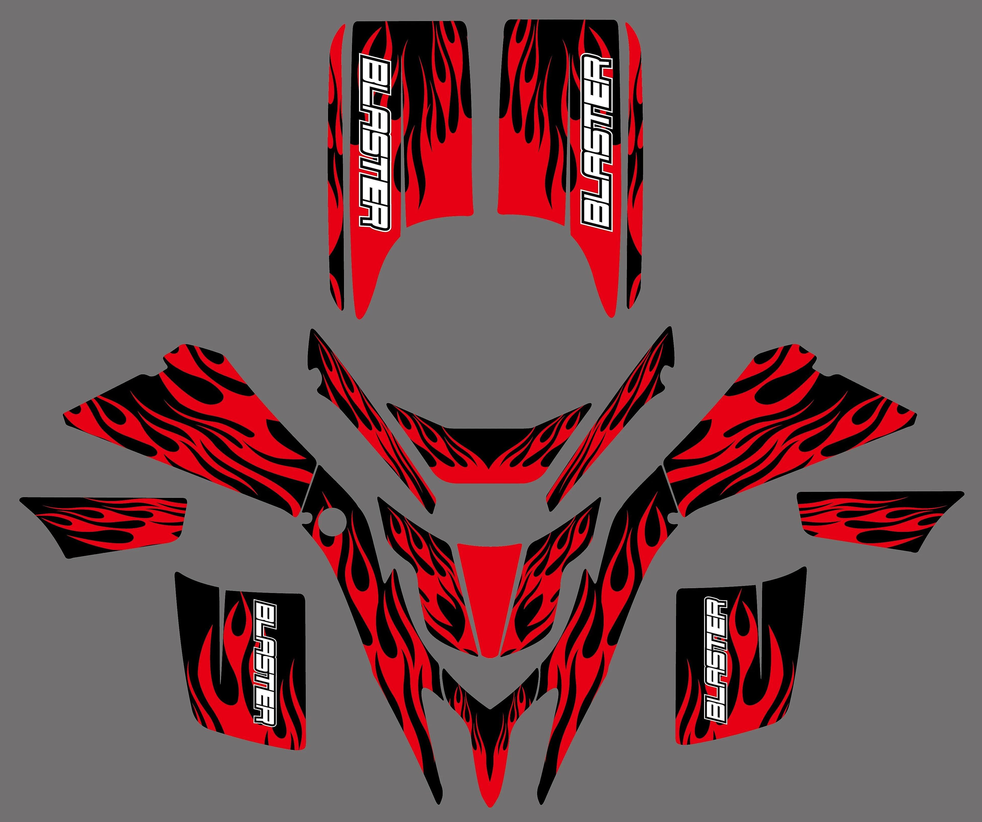 Scitoo ATV Decals Stickers Graphics For Yamaha Blaster 200 YFS200 YFS 200 1988-2006 2000 Frames Ornamental Wrap Full Race Kits 0214