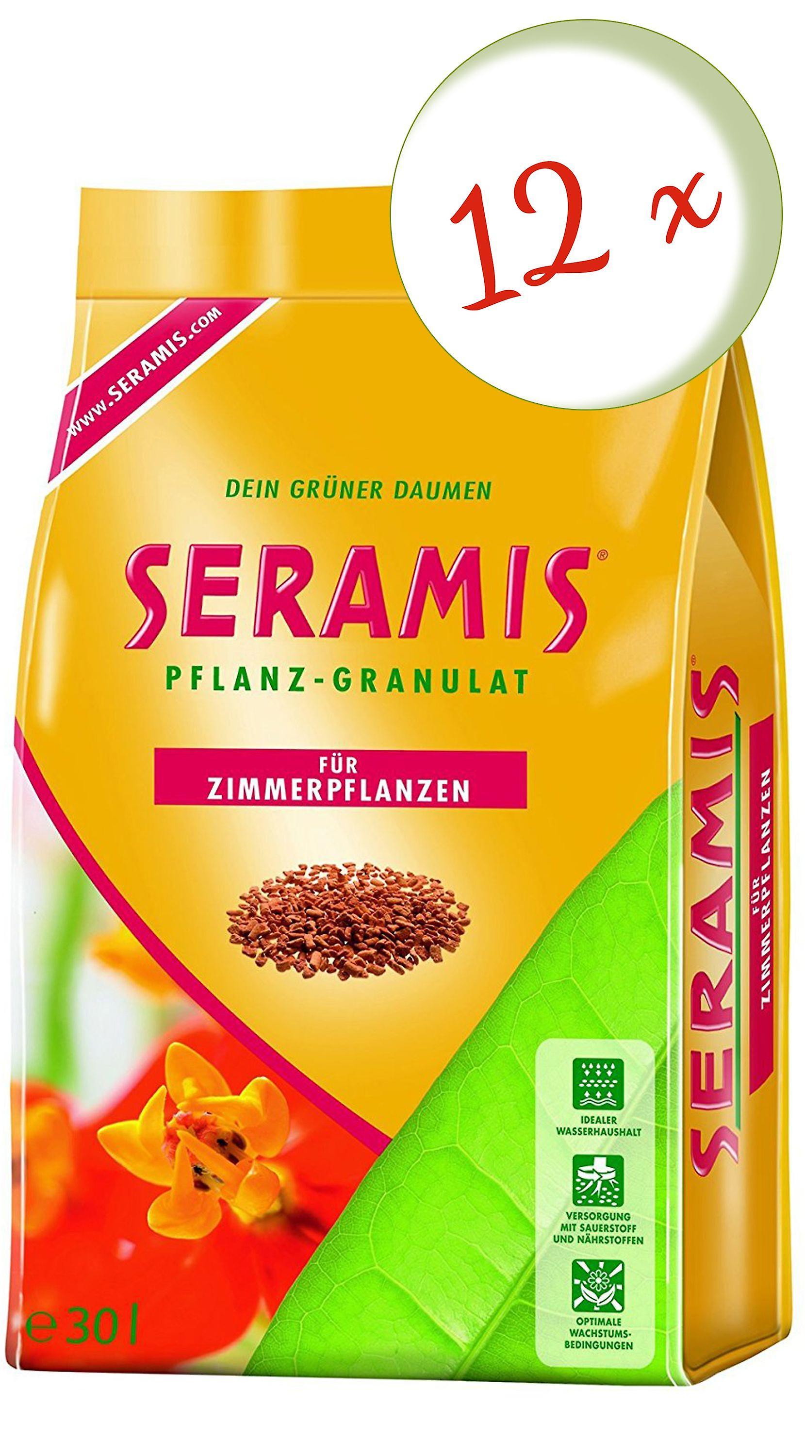 12 x SERAMIS® plant granules for indoor plants, 30 litres