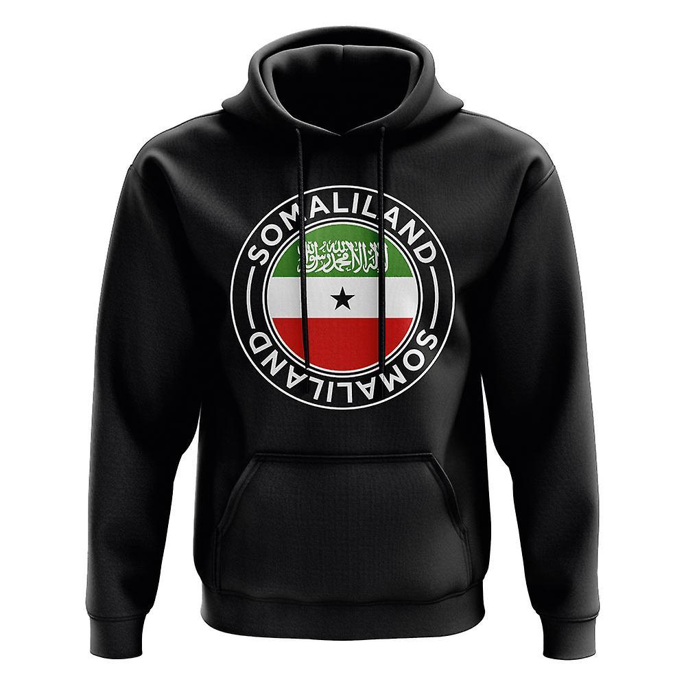 UKSoccerShop Somaliland Football Badge Hoodie (Black) XXLW