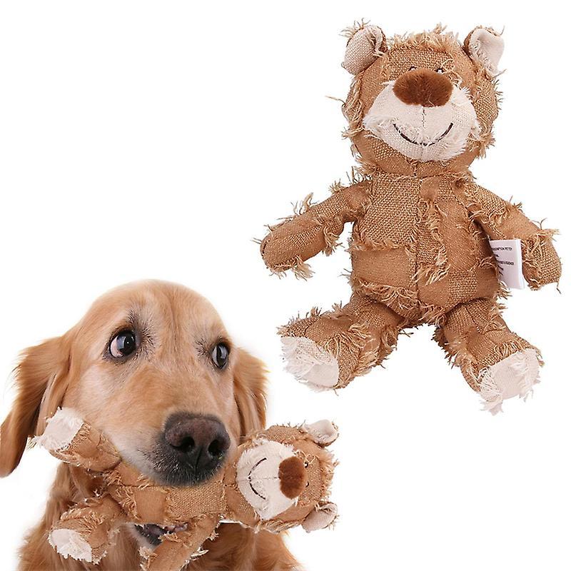 Jielin Indestructible Robust Bear, Squeaky Extreme Bear Dog Toys For Heavy Chewers Q2 S