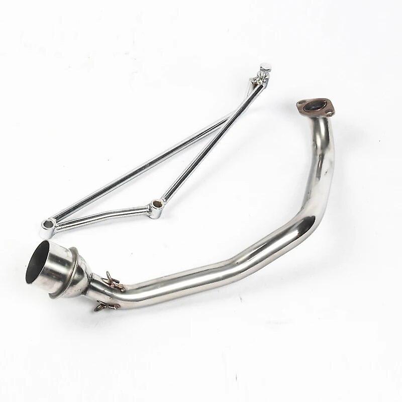 Jimonzi Full Systems For Yamaha GY6 125 GY6 150 125CC 150CC Motorcycle Exhaust Muffler Escape Connect Link Tube Middle Mid Pipe Modified grey