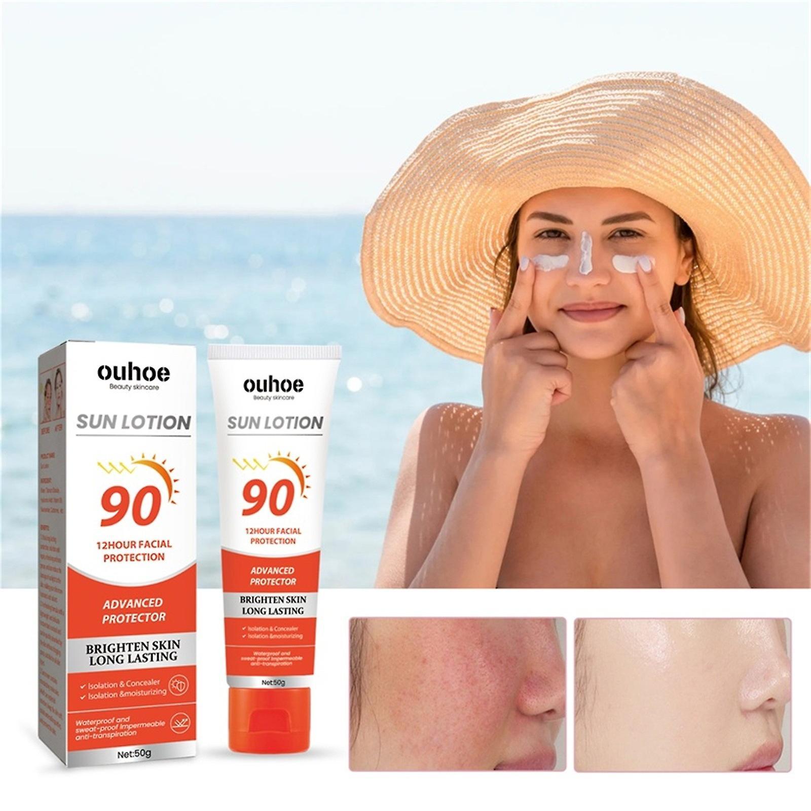 Baodan 90 Sunscreen Long Lasting Protector Whitening Sunblock Moisturizing Skin Protective Cream 50g