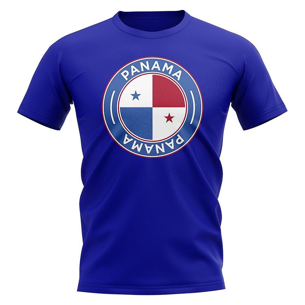 UKSoccerShop Panama Football Badge T-Shirt (Royal) Blue Womens S (Size 10 - 32 inch Chest)