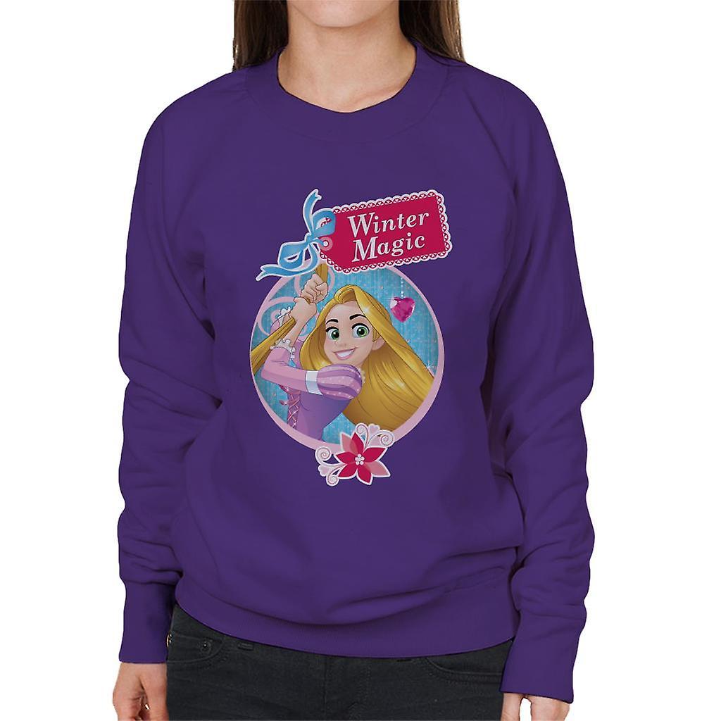 Disney Christmas Tangled Rapunzel Winter Magic Women's Sweatshirt Purple Small