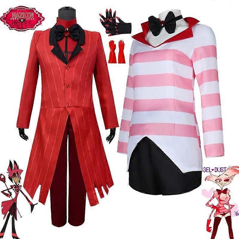 Tigernu 2024 new model Hazbin Cosplay Hotel ALASTOR Dust Angel Uniform Cosplay Costume Men Women Halloween Costume Full Set Angel Costume M