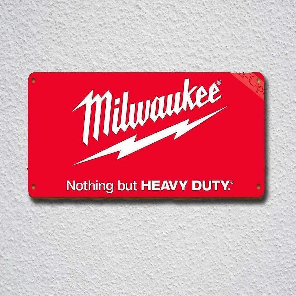 LINCMAN Milwaukee Red Tools Garage Advertisement Tin Sign Metal Sign TIN Sign 7.8X11.8 INCH