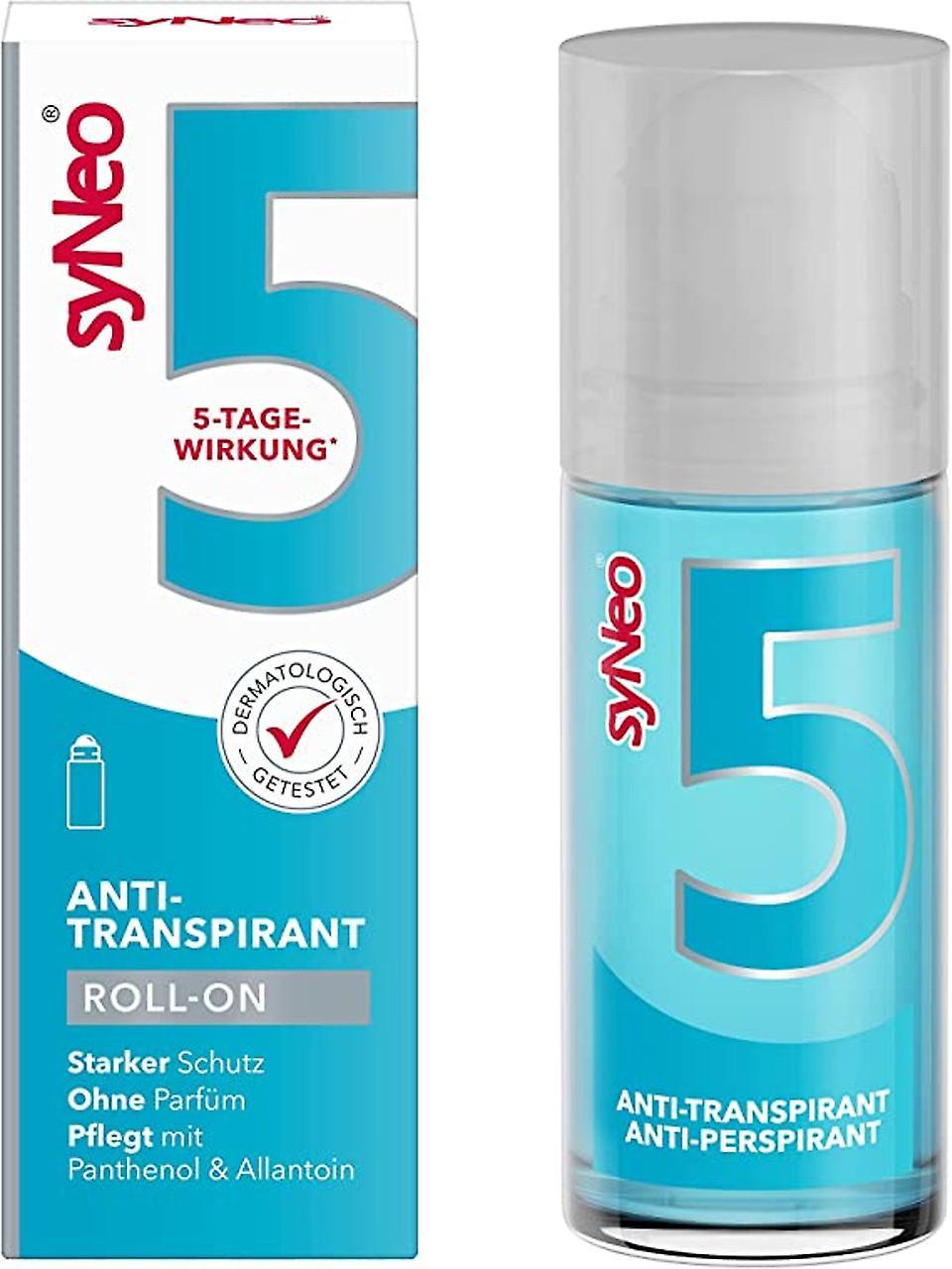 syNeo 5 Antiperspirant Roll-on Unisex 50ml Antiperspirant Deodorant up to 5 days protection against sweat