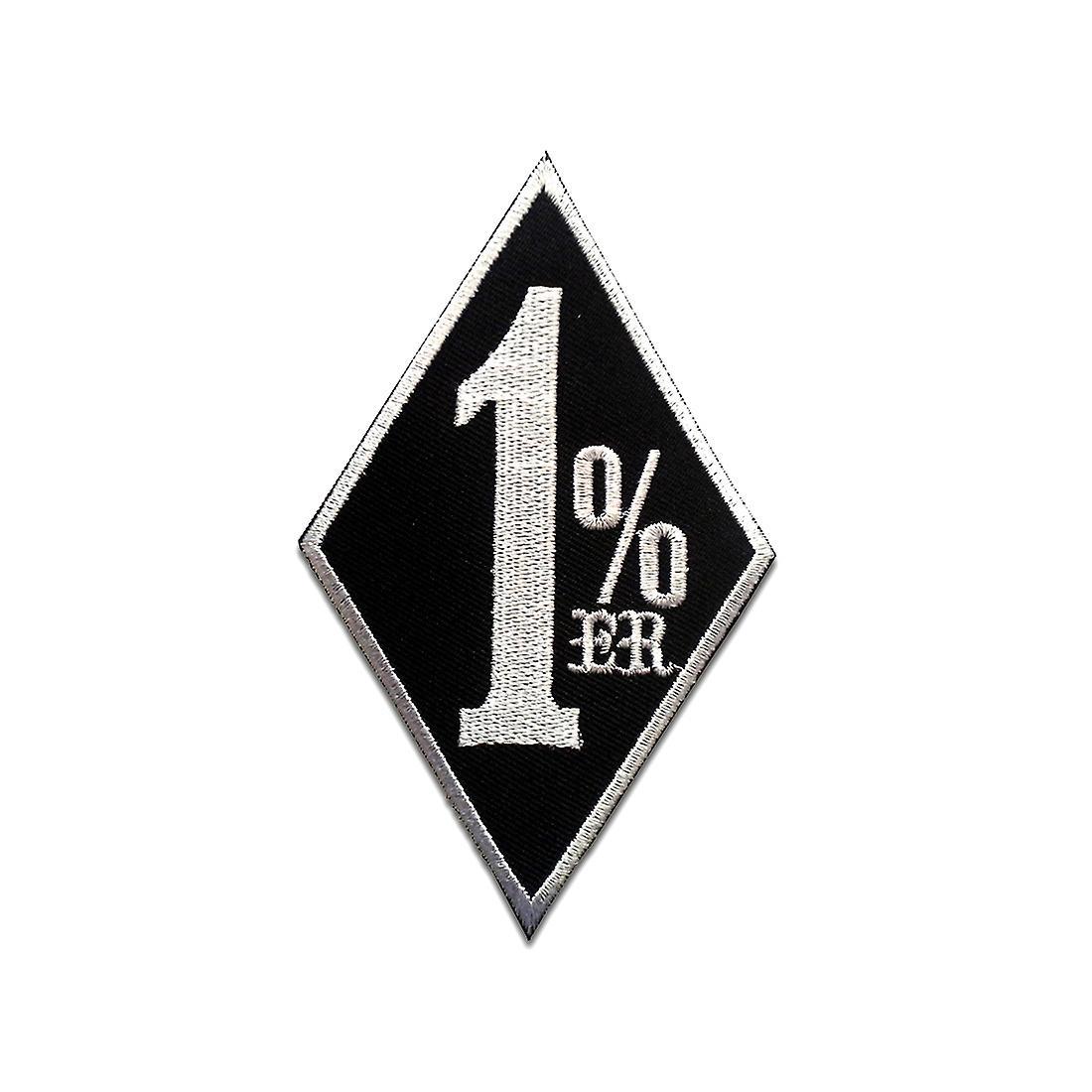 Catch the Patch Patch / iron-on patch - one-percenter 1% biker - black - 8,2x5,2cm - patches