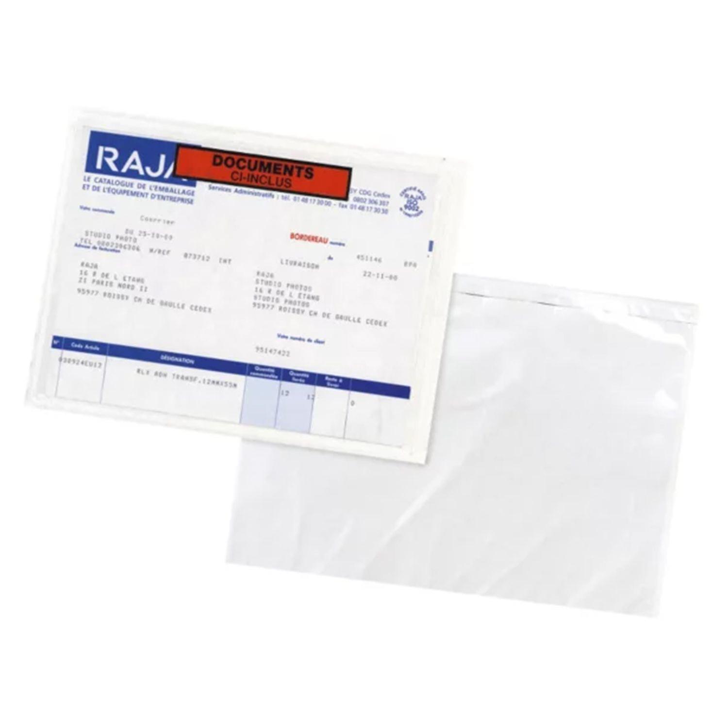 Raja Adhesive document bag - 22.5 x 16.5 cm Transparent 22,5 x 16,5 cm