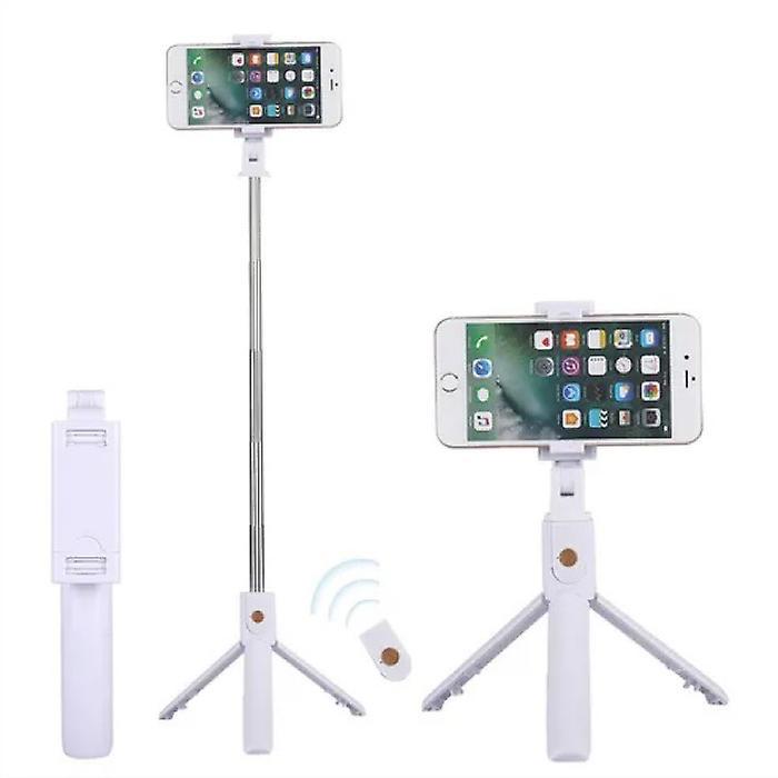 Stuff Certified ® Stuff Certified® Selfie Stick Tripod with Bluetooth - Wireless Smartphone Vlog Tripod and Tripod Selfie Stick White