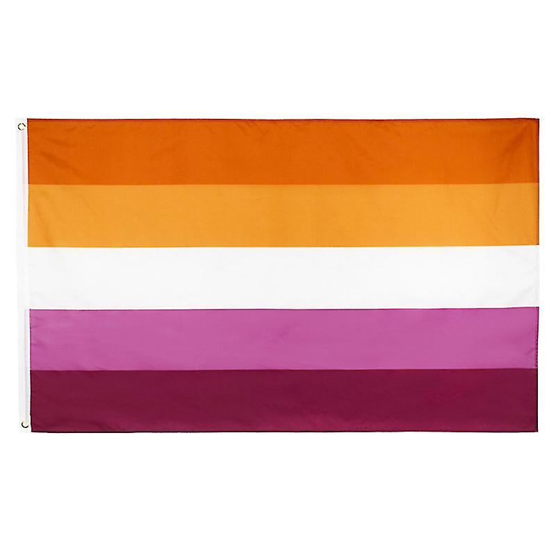 Generic 1pc 90x150cm Sunset Lesbian Pride Flag Flag Banner Multicolor