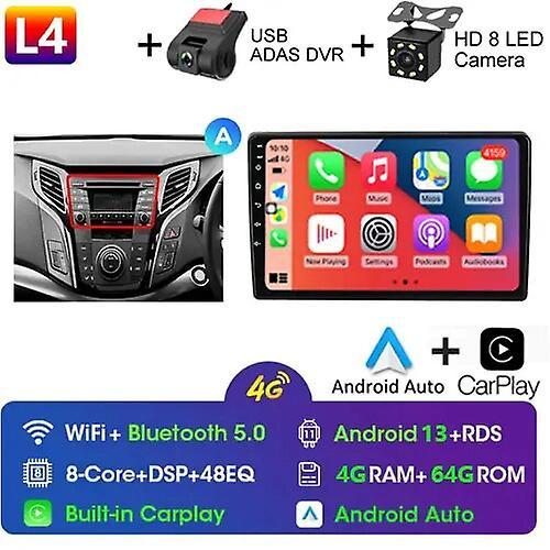 Redkid 128g For Hyundai I40 2012-2016 Car Radio Multimedia Video Player Navigation Stereo Gps Android All In One 2din 2 Din Dvd Carplay L4-CAM-DVR-...