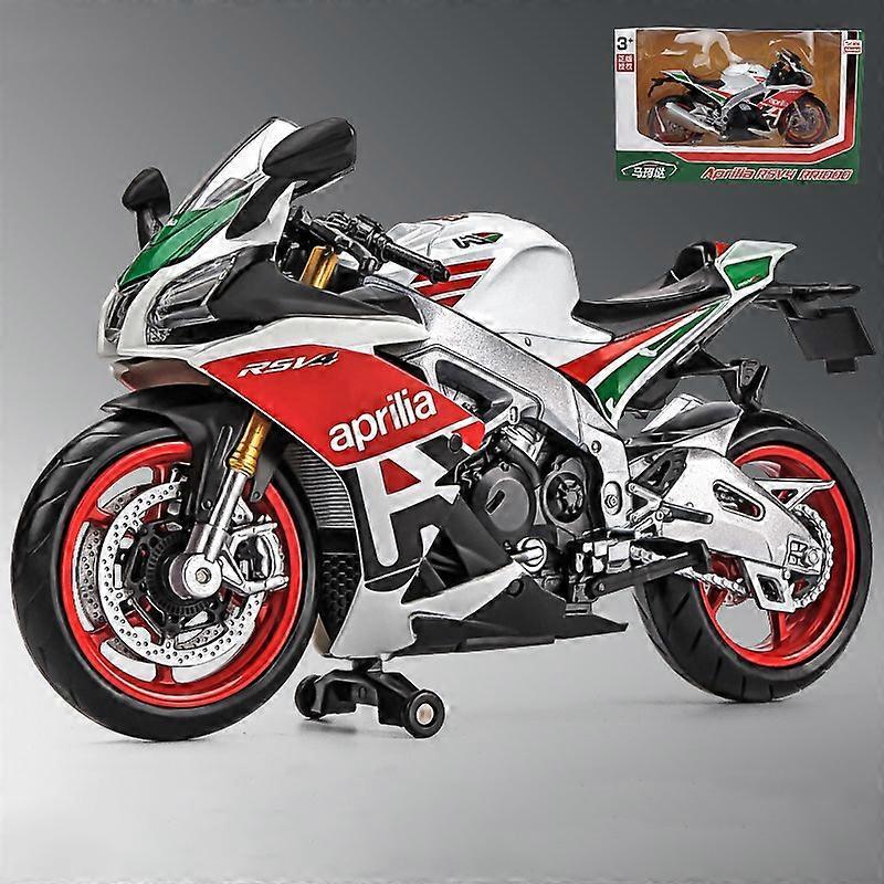 Toy Cars 1/12 Aprilia RSV4 RR1000 Alloy Die Cast Motorcycle Model Toy Car Collection Autobike Shork-Absorber Off Road Autocycle Toy Gift Red with box